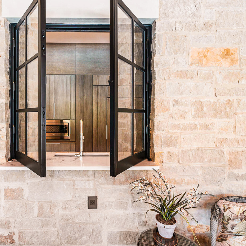 Luxury Steel Pass Through Window